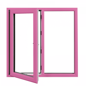 coloured uPVC window profile frame unit