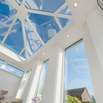 sky view from inside a double glazed conservatory
