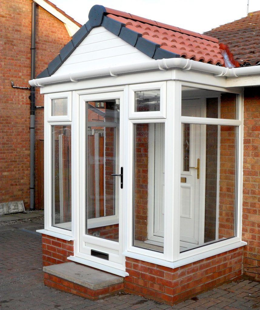 UPVC Porch Pitched Solid Roof St Helens Windows