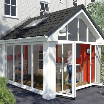 Lightweight tiled roofed conservatory sunroom style