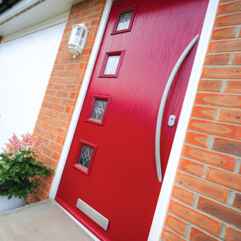 Poppy red composite door