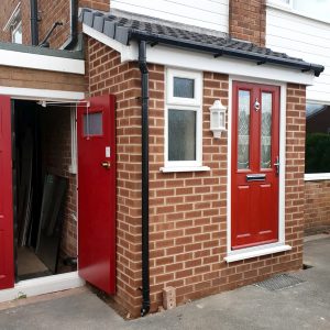 rear porch red door