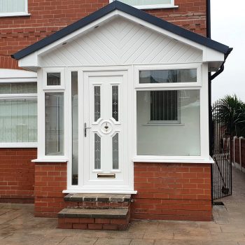 UPVC Porch | Pitched Solid Roof | St Helens Windows