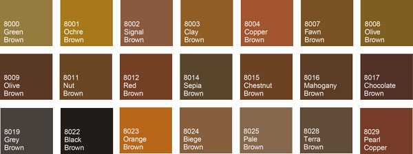 Braunt ne Code Farbe RAL 8017 Schokoladenbraun Braunt ne ZBPSXZ