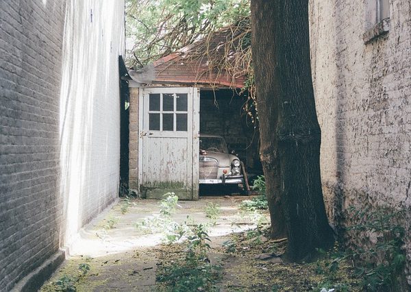 out dated garage door