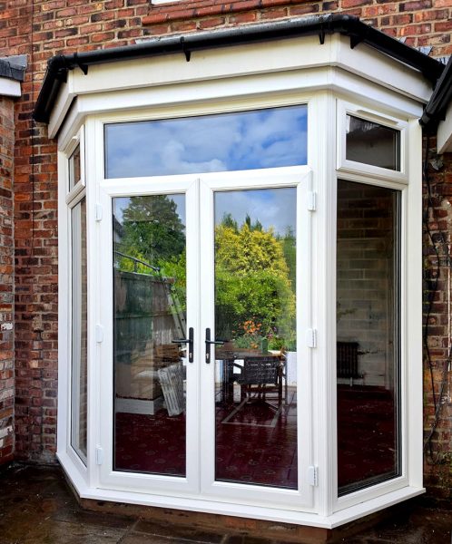 large french doors with side windows